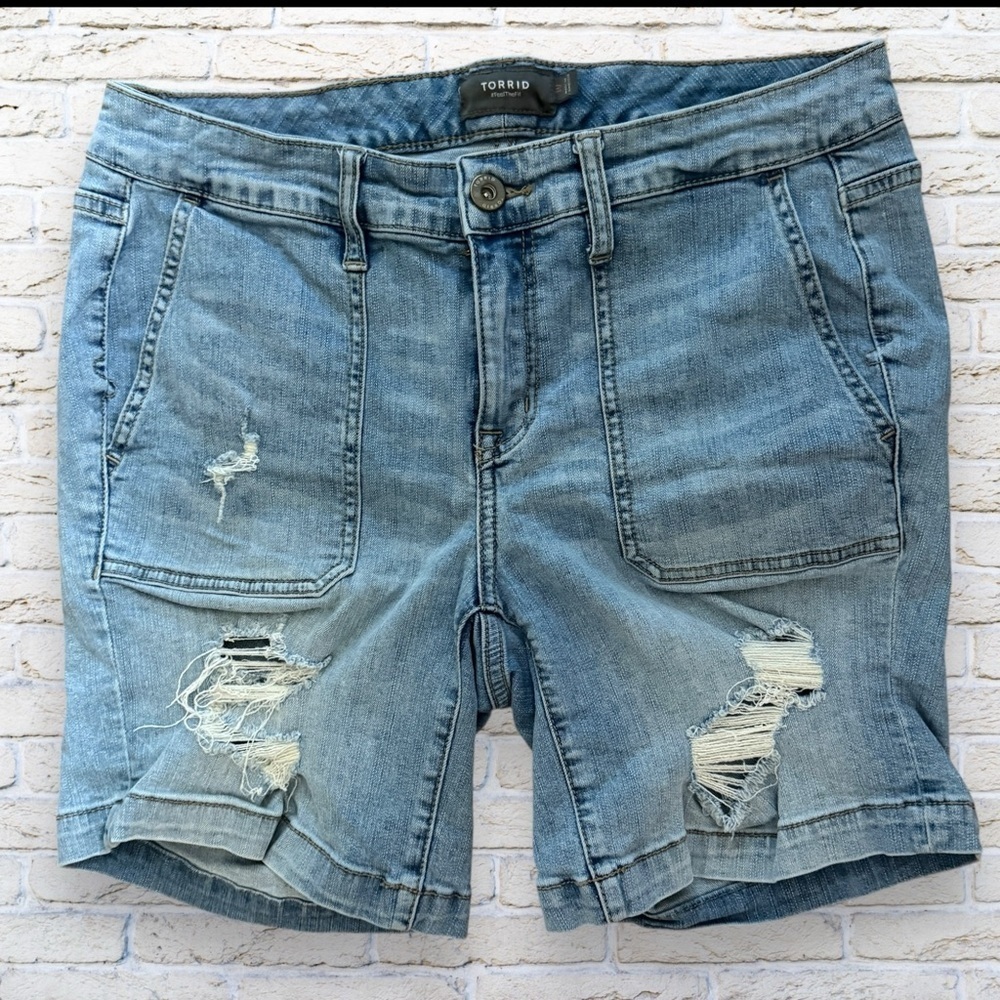 Torrid Distressed Jean Shorts -Size 10